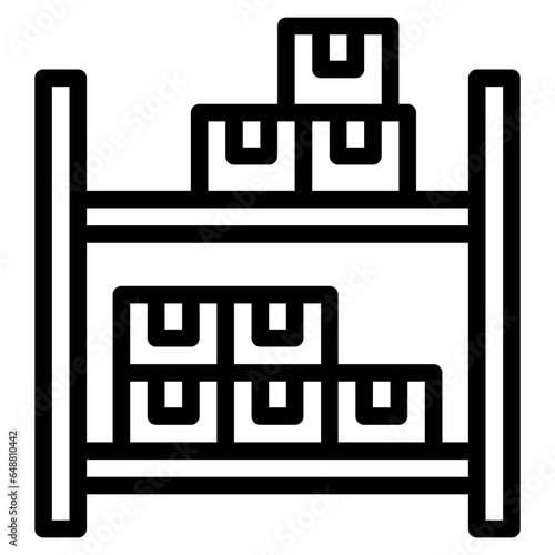 shelves icon illustration. warehouse icon