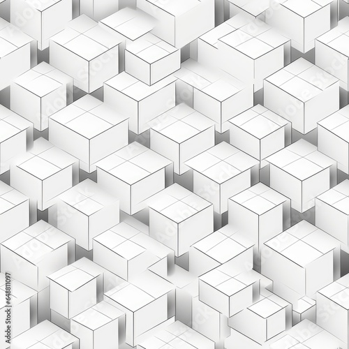 Illustration of white boxes background image  AI generated