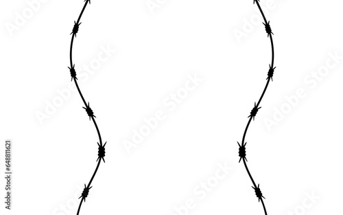 Barbed wire graphic hand sign. Not a symbol of freedom. Vector illustration.