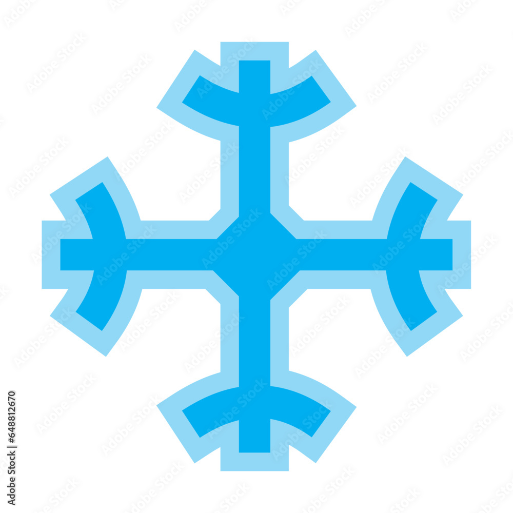 Obraz premium Snow flake vector icon
