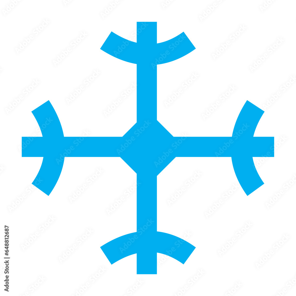 Obraz premium Snow flake vector icon