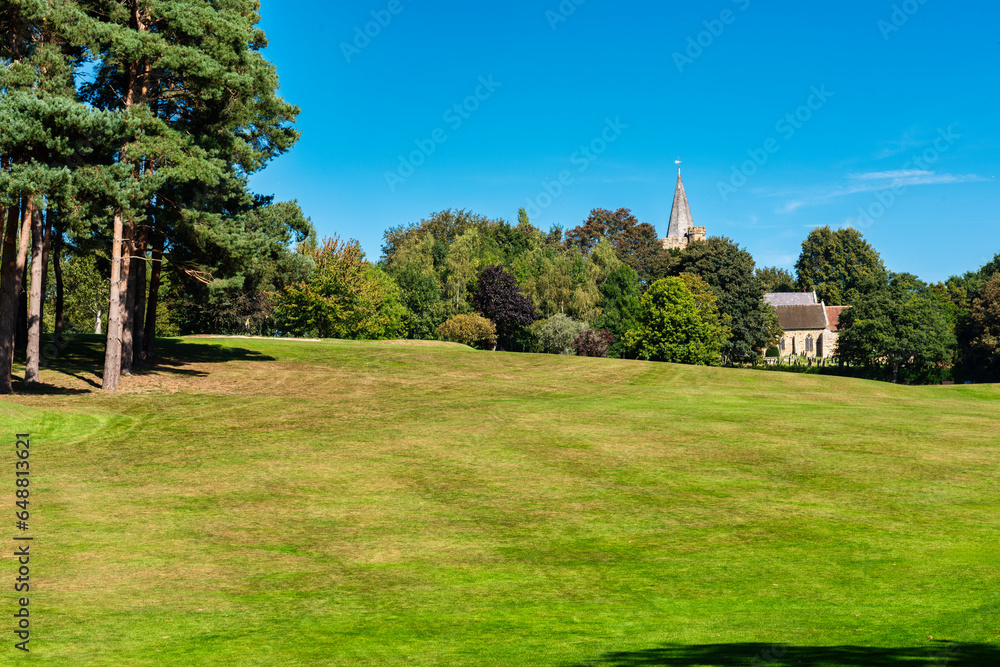 Lamberhurst Church (Kent) viewed from across the golf course. Lamberhurst Church (Kent) viewed from across the golf course.