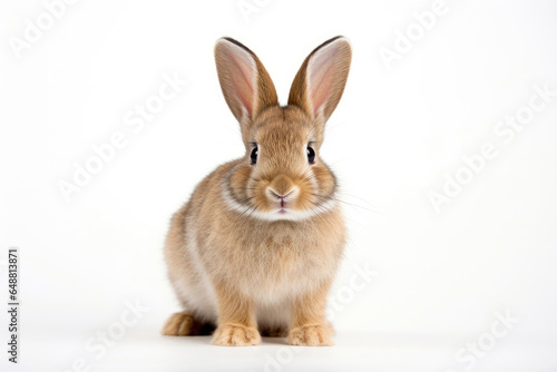 A rabbit isolated on a white background