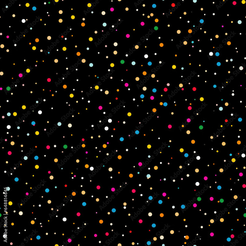 Colorful paint splashes on black background repeat pattern Colorful paint splashes on black background repeat pattern