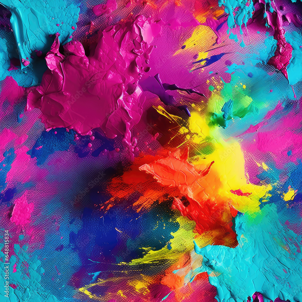 Colorful splashes on white background repeat pattern Colorful splashes on white background repeat pattern