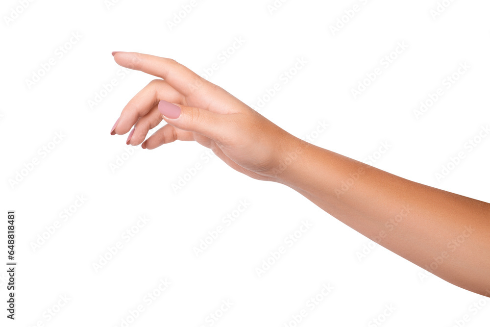 Woman's hand. on isolated transparent background Woman's hand. on isolated transparent background
