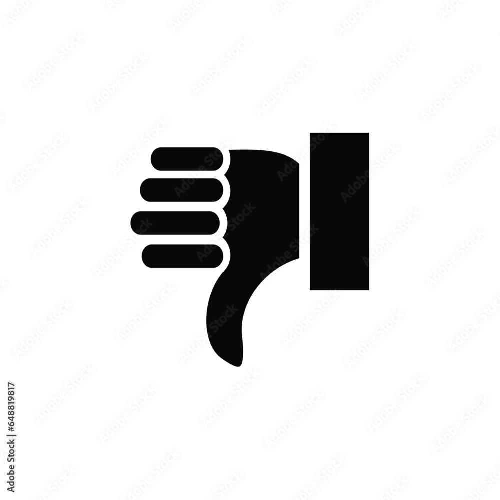 Obraz premium thumbs up upside down hand icon represents dislike and not recommended for business corporate office and web