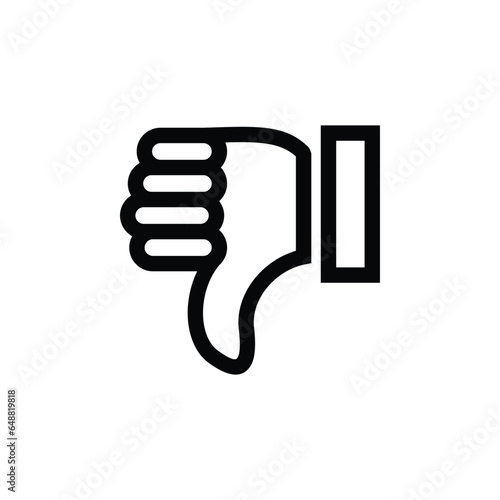thumbs up upside down hand icon represents dislike and not recommended for business corporate office and web
