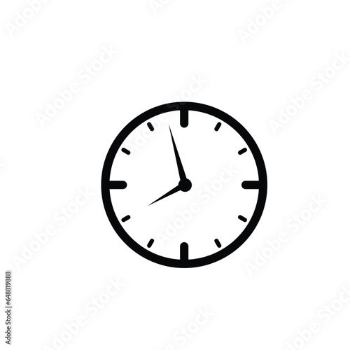 Fototapeta Naklejka Na Ścianę i Meble -  clock icon shows time for business corporate office and web