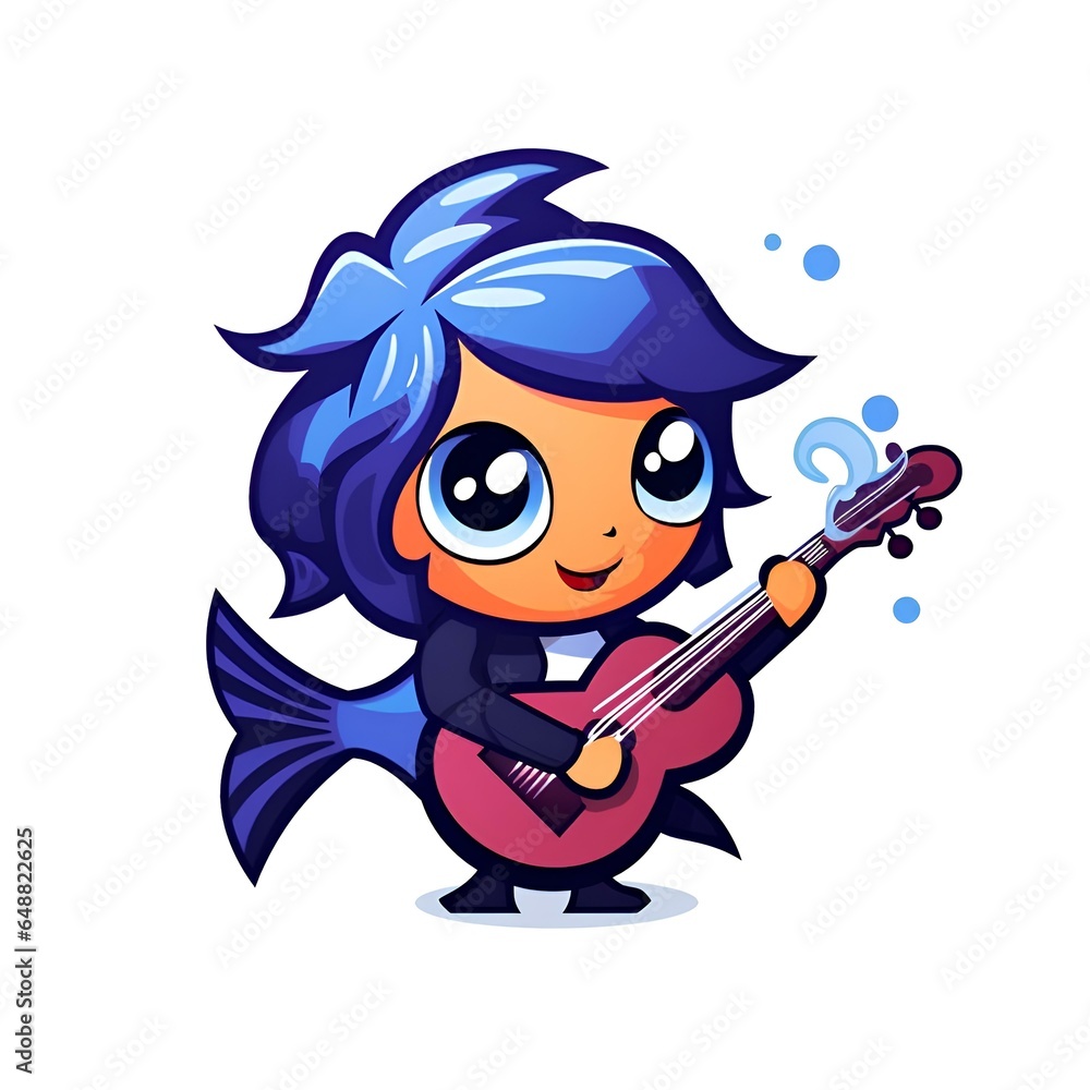 Obraz premium Cute Chibi Animal Cartoon Illustration