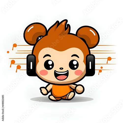 Cute Chibi Animal Cartoon Illustration