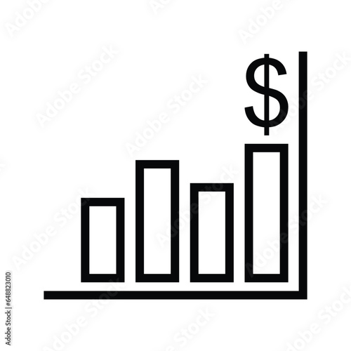 business economics bar chart icon