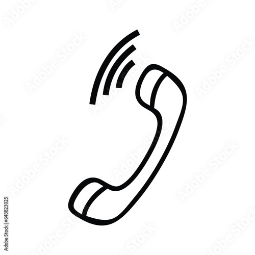 landline telephone icon for communication symbol on web and economic business office
