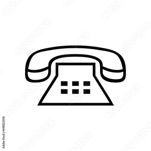 landline telephone icon for communication symbol on web and economic business office