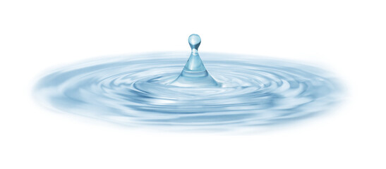 Water. on isolated transparent background