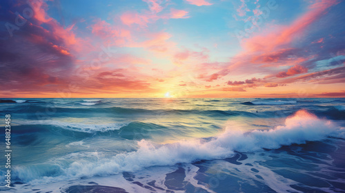 sunset over the sea wallpaper