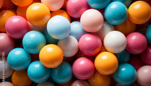 a colorful ball pit for children,hyper realism,hyper detailed photo