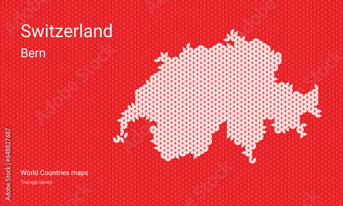 Switzerland vector map. Triangular series
