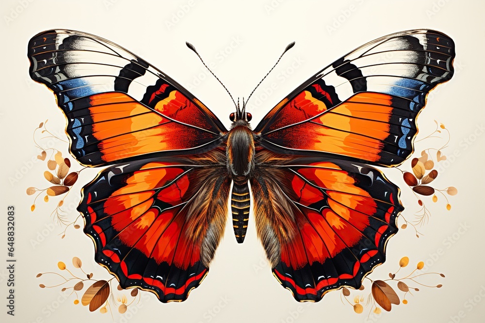 Fototapeta premium butterfly on a white background