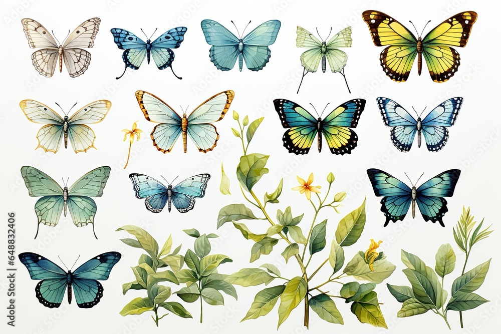 set of butterfly set of butterfly