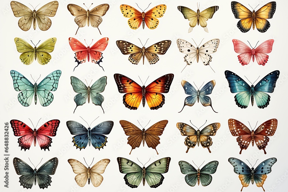 collection of butterflies collection of butterflies