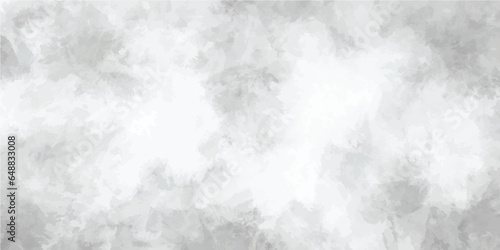 light gray watercolor background. Hand drawn Watercolor light grey background. On a rough texture paper and gradient frame