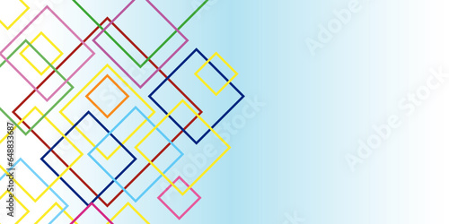 Abstract elegant and white squares pattern background texture Silver color square pattern on banner with shadow. Abstract white and grey color geometric background.