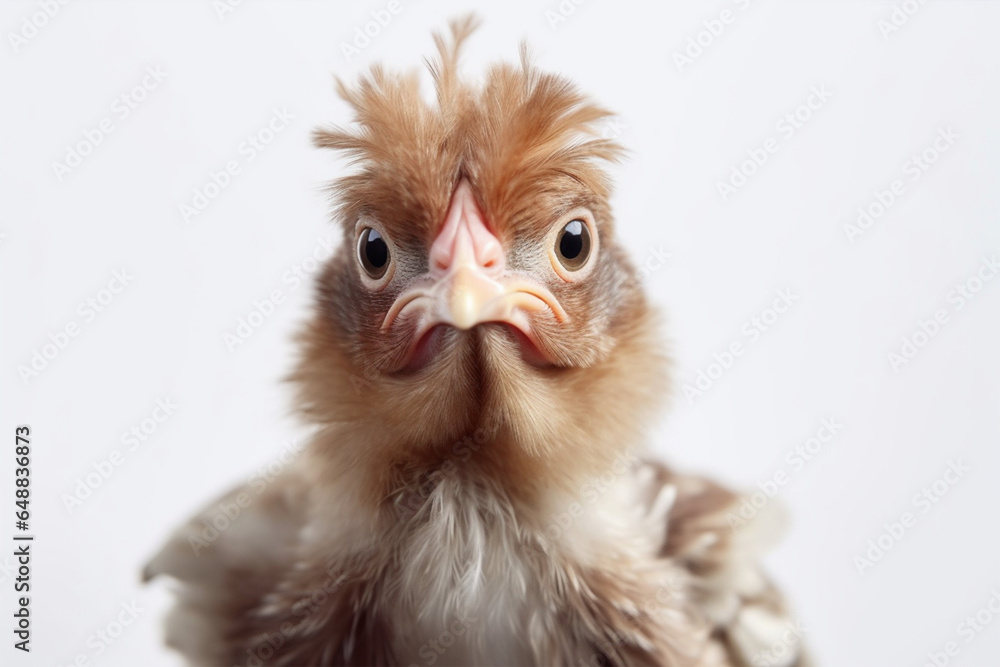 a cute little chick on a white background