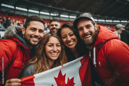 The Joyous Celebrations of Canadian Sports Fans. Generative Ai