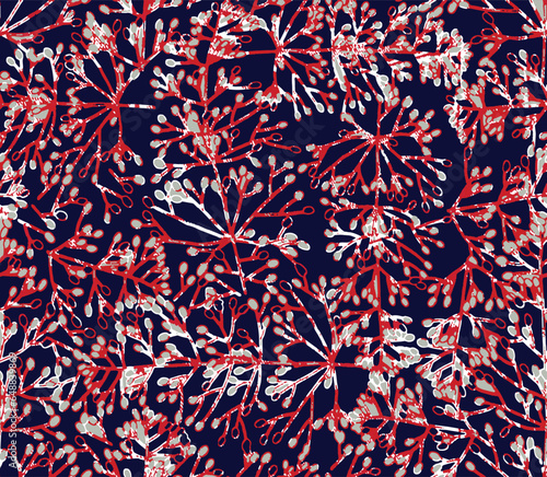 Trendy Hand drawn Wild Meadow florals , Flower bouquet illustration Seamless Pattern Vector Design, Design for fashion , fabric, textile, wallpaper, cover, web , wrapping and all prints