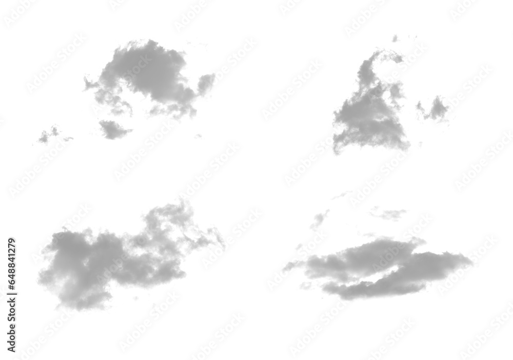 Pakiet chmur bez tła, png, białe, dym - obrazy, fototapety, plakaty 