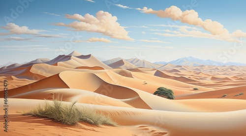 Sand dunes in the Sahara desert.
