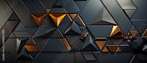 luxurious dark golden geometric motifs set off by quality black.