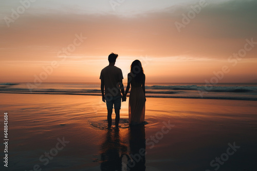 Shot of a young couple spending time together at the beach