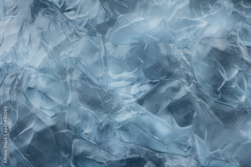 Obraz premium Flat Ice Texture With Snowflakes And Microcracks For Background Created Using Artificial Intelligence