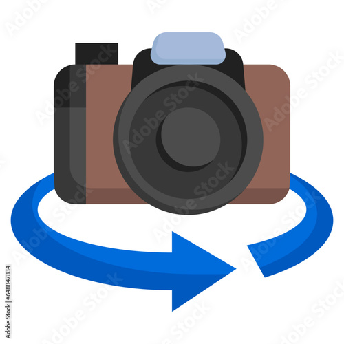 3D PHOTO filled outline icon,linear,outline,graphic,illustration