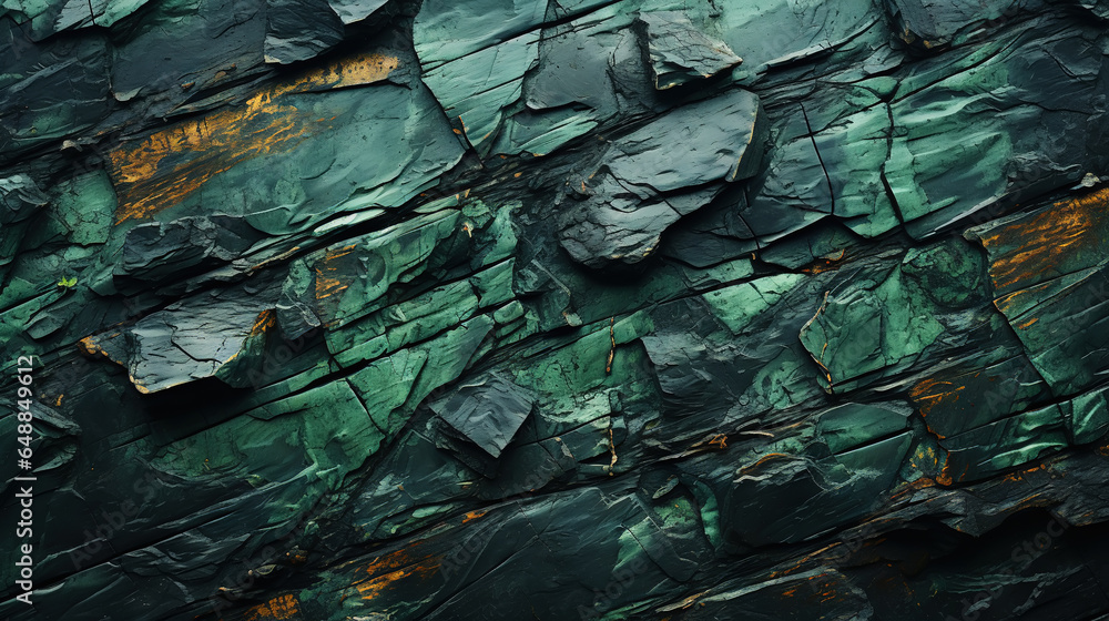 Charred wood bark green texture. Detailed macro close-up view of tree burned scratched cork background. Generative AI Charred wood bark green texture. Detailed macro close-up view of tree burned scratched cork background. Generative AI
