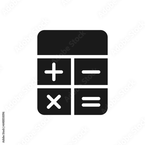 Calculator glyph vector icon isolated. Calculator stock vector icon for web, mobile app and ui design