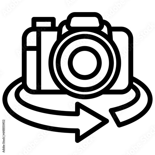 3D PHOTO filled outline icon,linear,outline,graphic,illustration