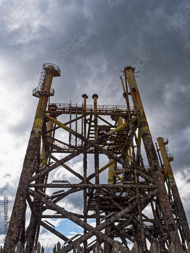 Platform for decommissioning at North Blyth, Northumberland, UK