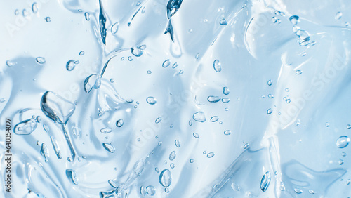 Transparent gel closeup with bubbles photo