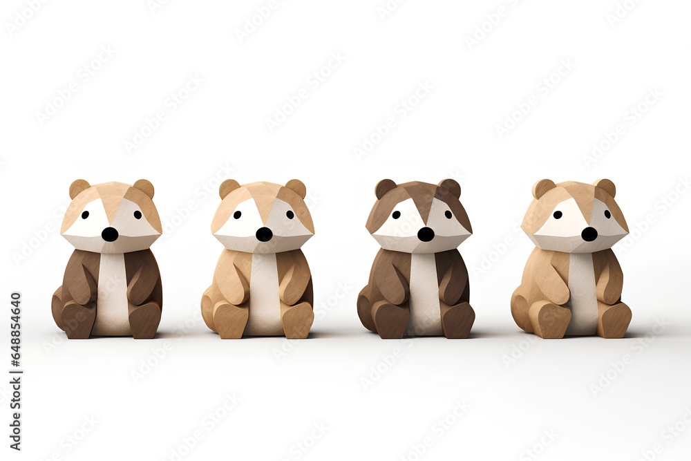 コルクでできた可愛いい動物たちのアイコン(タヌキの3Dピクト) コルクでできた可愛いい動物たちのアイコン(タヌキの3Dピクト)