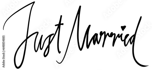 Calligraphy of Just Married