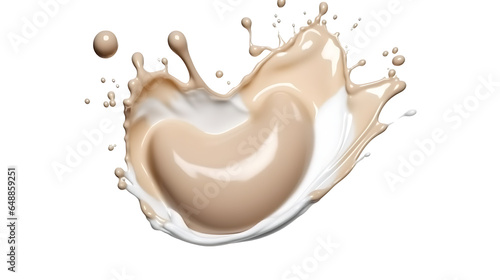 Close Up of Liquid Foundation Splash in Fresh Soft Pastel Colors png transparent background