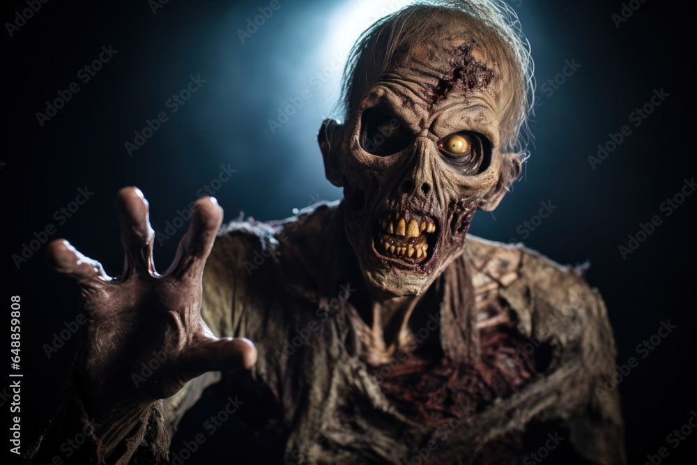 A close-up photograph of a person with a creepy face. This image can be used to create a haunting atmosphere or to depict horror and fear. A close-up photograph of a person with a creepy face. This image can be used to create a haunting atmosphere or to depict horror and fear.