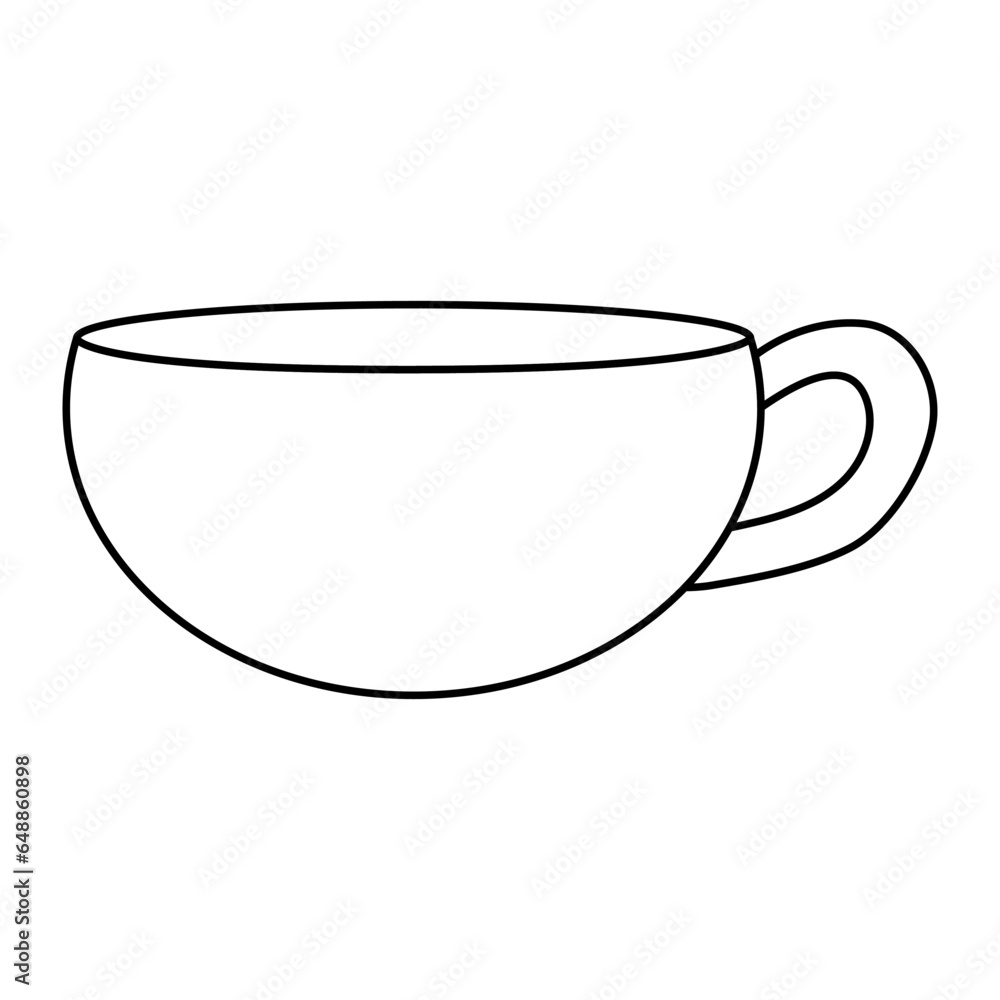 cup line tea coffee barbicore drink cafe
