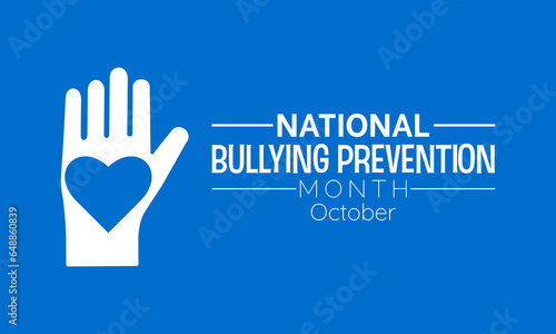 National Bullying Prevention Month Raises Awareness, Empathy, and Advocacy for Safer Communities. Vector Illustration Template. © Rana