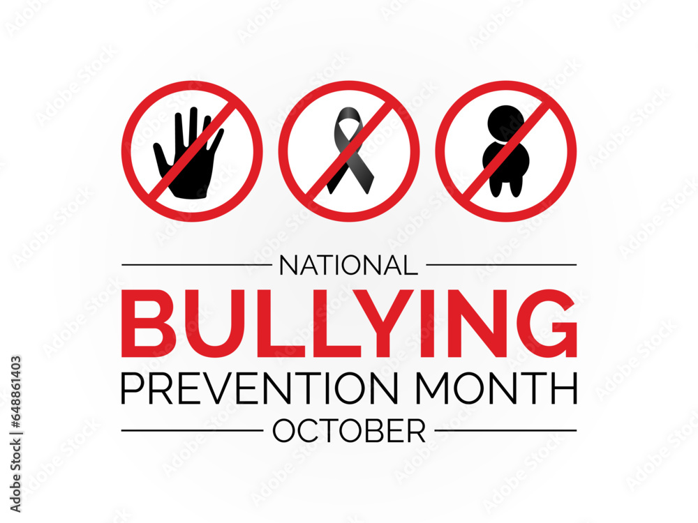 National Bullying Prevention Month Raises Awareness, Empathy, and Advocacy for Safer Communities. Vector Illustration Template. National Bullying Prevention Month Raises Awareness, Empathy, and Advocacy for Safer Communities. Vector Illustration Template.