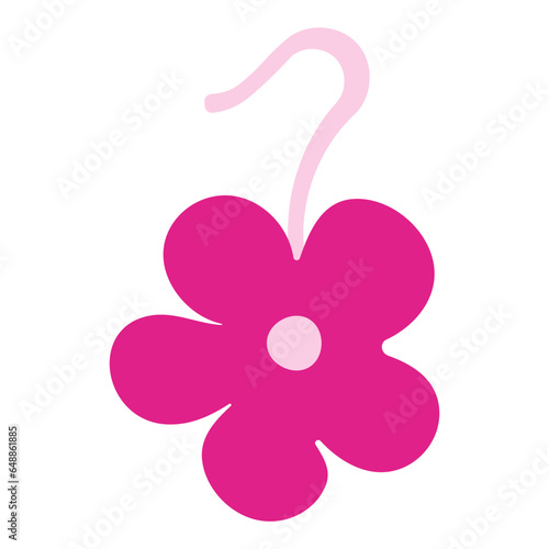 barbiecore pink earrings vectordoll icon flower