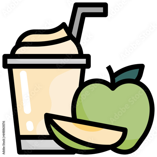 GREEN APPLE filled outline icon,linear,outline,graphic,illustration